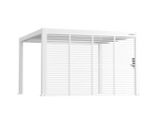 Privacy Shutter Walls — All-Aluminum Adjustable 0–180° Side Shutter Add-On, 13' Side, White for Pergola Privacy and Shade