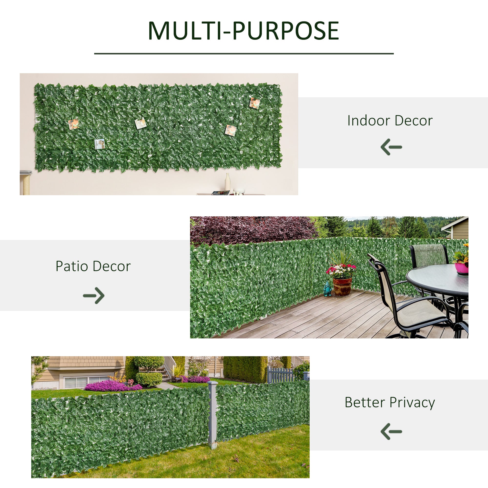 Grass Wall Panels, 118" x 39" Artificial Grass Wall Decor,Greenery Backdrop Panels Wall for Outdoor, Indoor, Garden, Fence, Backyard, Dark Green