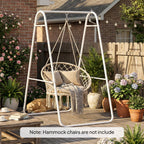 Hammock Chair Stand Only Heavy Duty Solid Steel A-Frame for Hanging Hammock, Egg Chair, Max Load 330 LBS, White