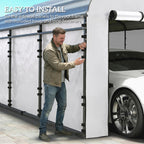 Carport Replacement Sidewall Panel for 10' x 15' Carports, UPF50+ Waterproof Replacement Side Wall Cover, White