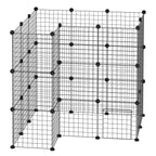 36 Panels Small Animal Playpen with Door, DIY C & C Cage for Guinea Pigs with Ramp, Portable Metal Wire Yard for Rabbit, Hedgehogs, 14 x 14 in