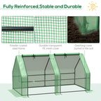 Portable Mini Greenhouse, Outdoor Garden with Large Zipper Doors and Water/UV PE Cover, 5.9' x 3' x 3', Green