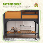 Tortoise Enclosure Tortoise House w/ Adjustable Lamp Holder, Storage Shelf, Removable Main House, Openable Lid, Yellow
