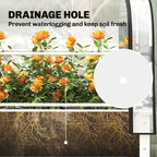 Raised Garden Bed with Flip-Up Greenhouse Cover, Metal Elevated Garden Bed with Legs and Drainage Hole, White