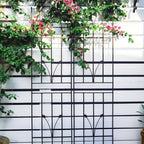 4 Pack Metal Garden Trellis with Rustproof Feature, for Climbing Plant Support, Easy Assembly, Brown