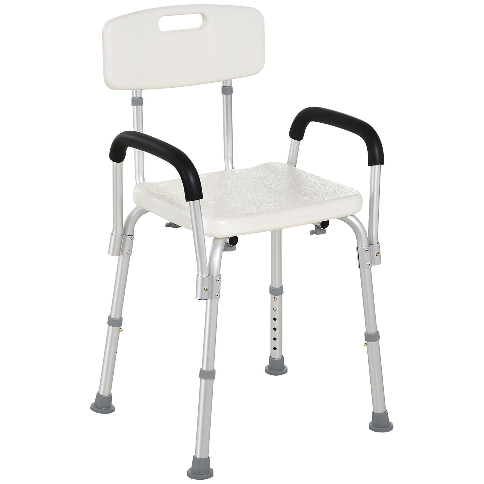 Shower Chair, Mobility Medical Grade Bath Chair, Adjustable Shower Bench with Removable Armrests for Seniors, Handicap, Disabled