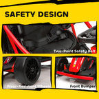 24V 7AH Kids Electric Go Kart, 8.1 MPH Battery Powered Drift Kart with Dual Motors, Soft Start for 8-12 Years, Red