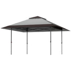 13' x 13' Pop Up Canopy Tent, UPF50+ Tents for Parties, Height Adjustable, with Wheeled Carry Bag and 4 Sand Bags, Gray