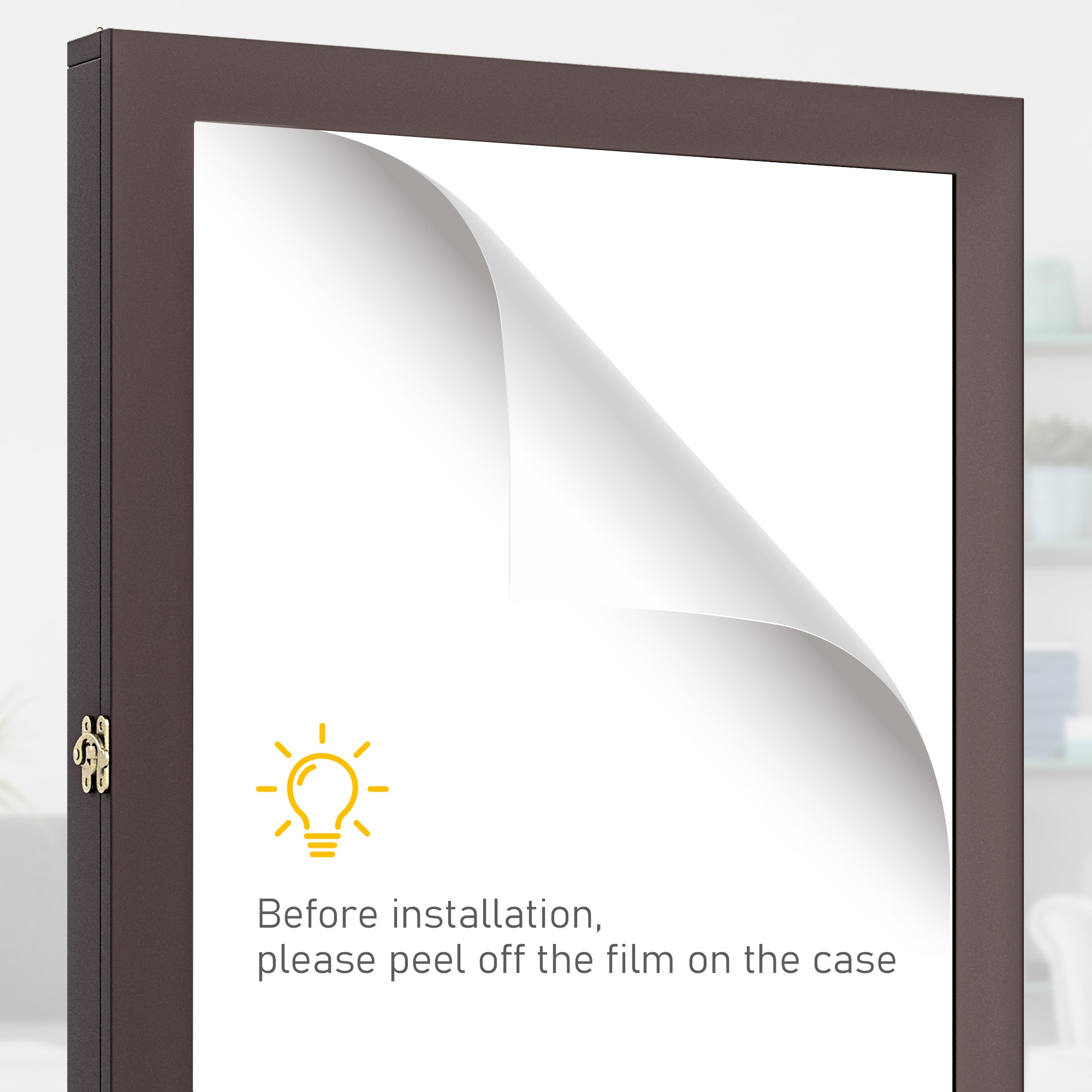 23.5" x 31.5" UV-Resistant Sports Jersey Frame Display Case, Brown