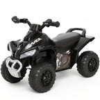 NO Power Kids Ride On Push Car, Ride Racer, Foot-to-floor Sliding Car, Walking ATV Toy with Music, Lights, for 1.5-3 Years Old, Black
