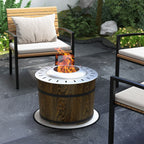 Smokeless Fire Pit, Portable Camping Bonfire Stove with Mat for Backyard, Patio, Picnic, Magnesium Oxide, Brown