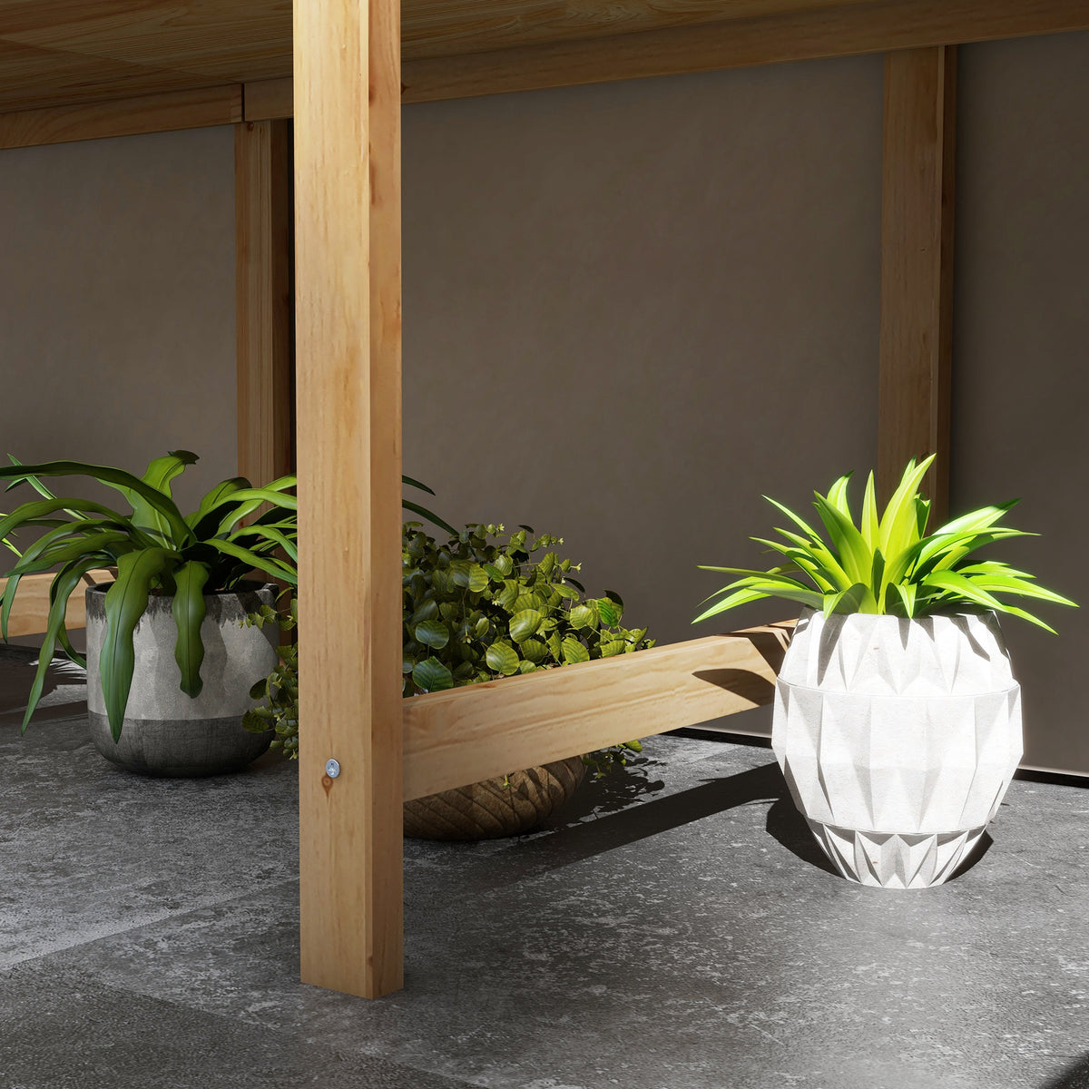 Wooden Raised Garden Bed, Large Elevated Planter Box with Legs, Bed Liner and Drain Holes, 7.4' x 1.8' x 2.6', Natural