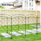 4 Pack Garden Fencing for Yard, Decorative Fence Panels as Flower Edging, Circle