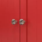 Kitchen Sideboard Cabinet, Large Kitchen Storage Cabinet w/ Double Doors & 5-tier Shelving for Home, Dining Room, Red