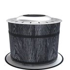 Smokeless Fire Pit, Portable Camping Bonfire Stove with Mat for Backyard, Patio, Picnic, Magnesium Oxide, Black