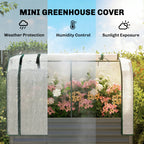 Galvanised Raised Garden Bed with Greenhouse Cover, Metal Elevated Garden Bed with Bed Liner, Bottom Shelf, Dark Gray