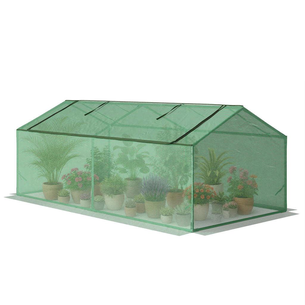 71" x 36" x 28" Mini Greenhouse Portable Hot House for Plants with Large Zipper Windows for Outdoor, Indoor, Garden, Green