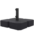 Patio Umbrella Base with Wheels Outdoor Umbrella Stand Holder for 1.5"/1.9" Poles Black