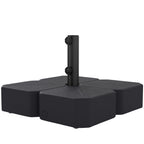 Patio Umbrella Base with Wheels Outdoor Umbrella Stand Holder for 1.5"/1.9" Poles Black