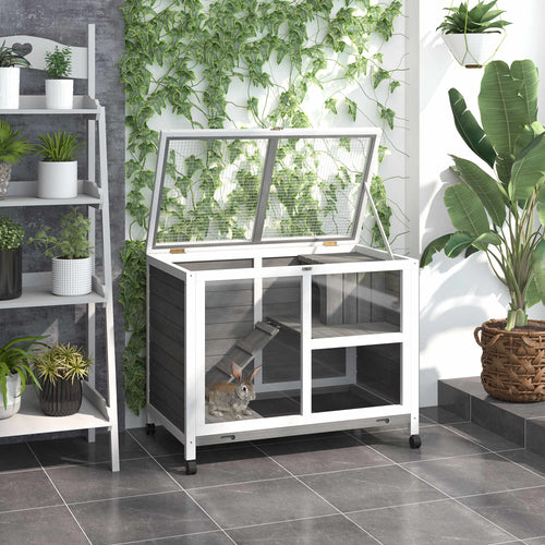 Desk/Table Sized Rabbit Hutch with Wheels