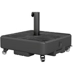 Patio Umbrella Base Outdoor Umbrella Stand with Wheels for 1.5"/1.9" Poles