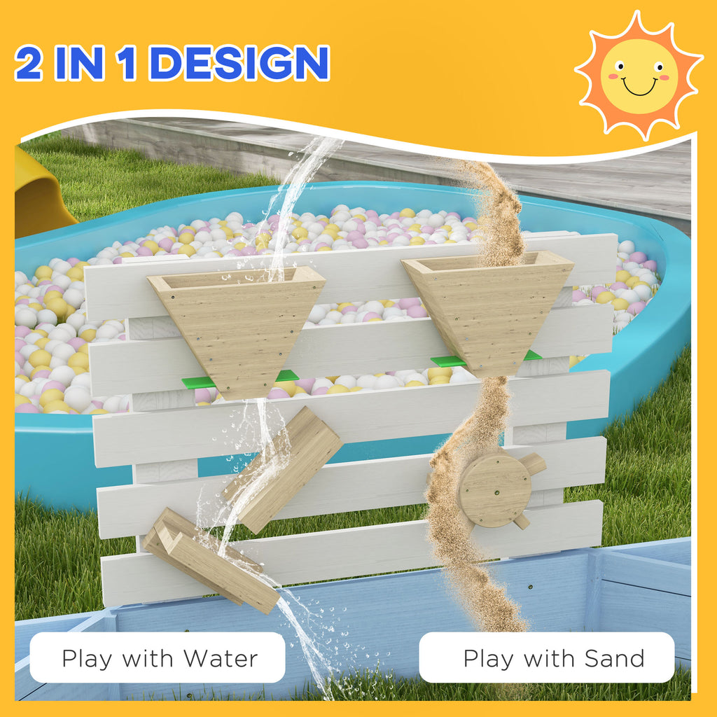 Wooden Sandbox for 3-7 Years, 85" x 85" x 25", Blue
