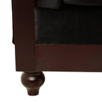 Chesterfield Velvet Loveseat Sofa, 2-Person Rolled Arm Upholstered Couch, with Tufted Buttons, Pine Wood Frame, 59.50" Wx34.00" Dx27.00" H, Black