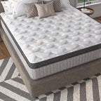 10" Twin Diamond Innerspring Hybrid Mattress with Cooling Gel Memory Foam, Pressure Relief, Motion Isolation, 75" L x 38" W x 10" H, Gray