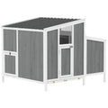 Chicken Coop, Wooden Chicken House for 4-6 Hens, Outdoor Hen House with Nesting Box, Pull-Out Tray and Weatherproof Roof