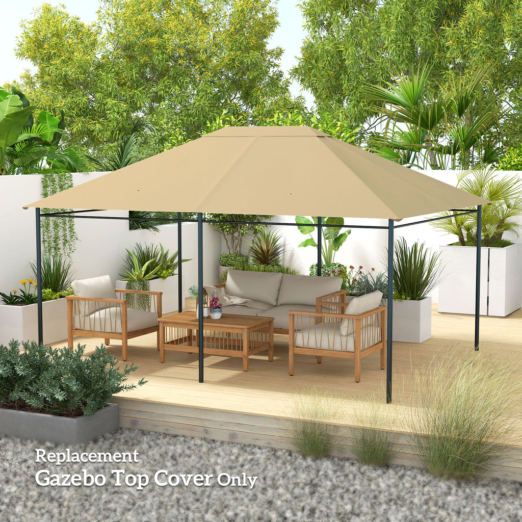 10' x 13' Gazebo Canopy Replacement Roof for 84C-116, Khaki