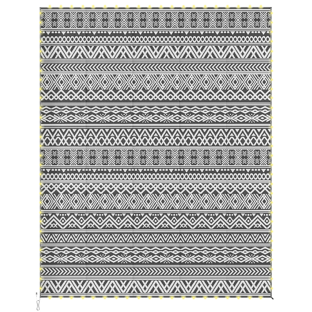 Outdoor Rug Carpet with USB Lights Reversible Patio Rug with Carry Bag for Camping 10' x 8'