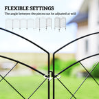 4 Pack Garden Fencing for Yard, Decorative Fence Panels as Flower Edging, Circle