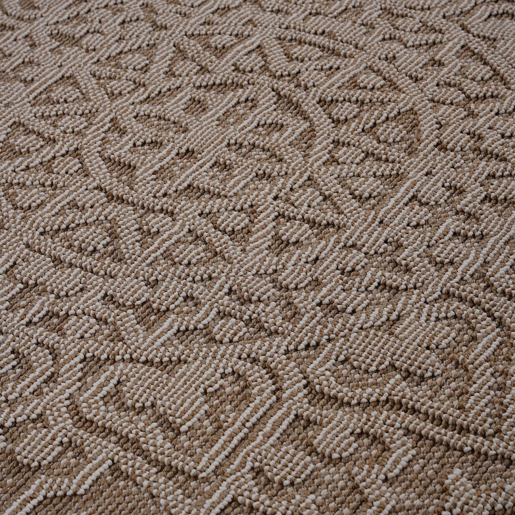 Naar 6x9 Indoor Outdoor Stain-Resistant Area Rug with Medium Pile Height, Kid and Pet-Friendly Carpet, 93" L x 79" W x 0.3" H, Beige