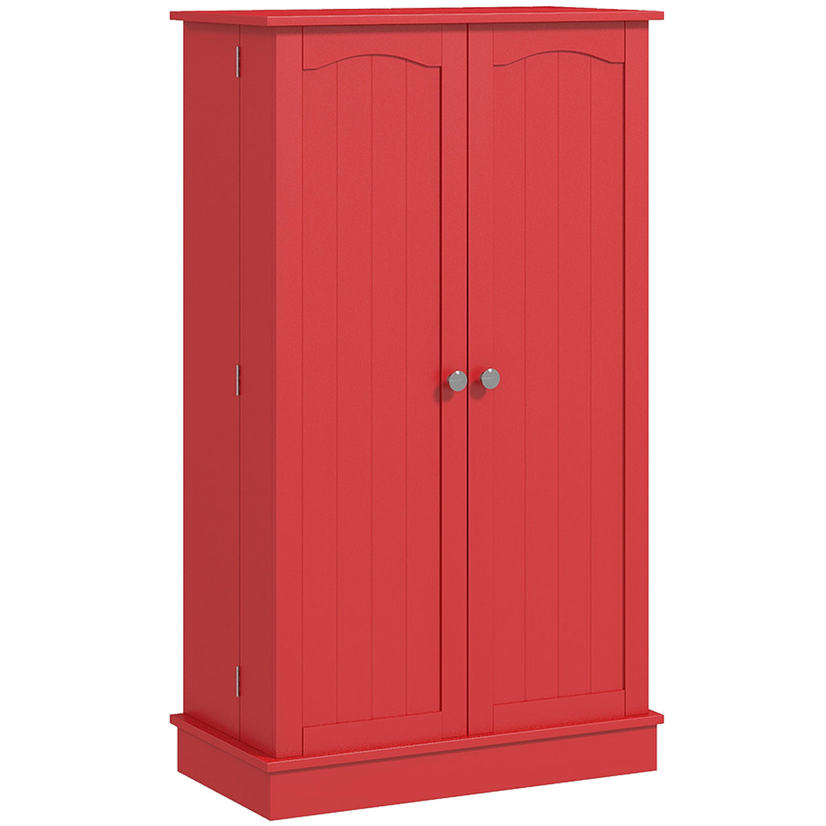 Kitchen Sideboard Cabinet, Large Kitchen Storage Cabinet w/ Double Doors & 5-tier Shelving for Home, Dining Room, Red