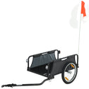 Bike Cargo Trailer, Bicycle Trailer Wagon Cart with Quick Release 16" Pneumatic Wheels, Aluminum Rims, Red Flag, Gray