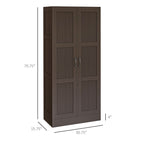 Storage Cabinet w/ Storage Shelves, Pantry Cabinet, Coffee