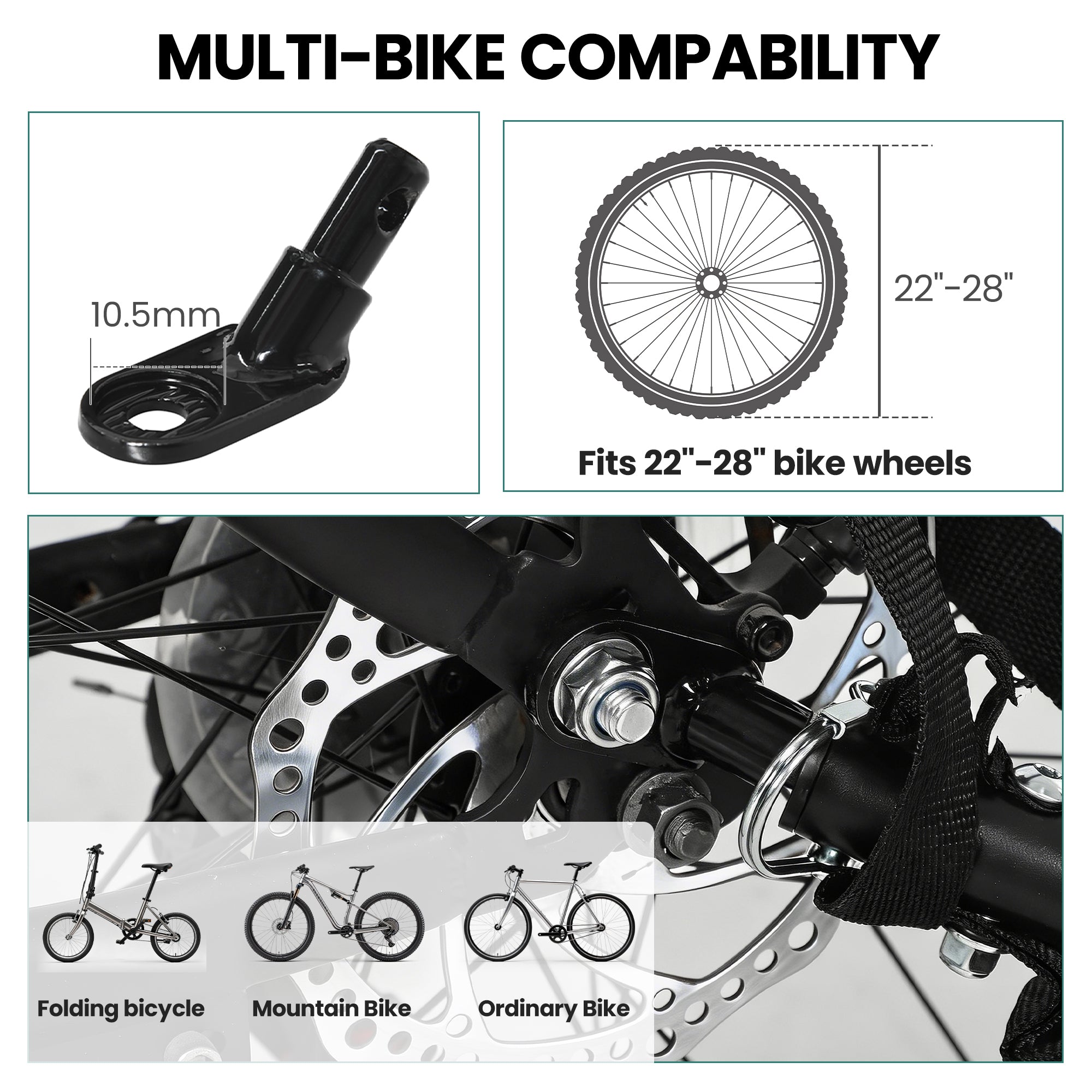2-In-1 Bike Cargo Trailer & Wagon Cart, Multi-Use Bicycle Trailer with Quick Release 16" Pneumatic Wheels, Kickstand