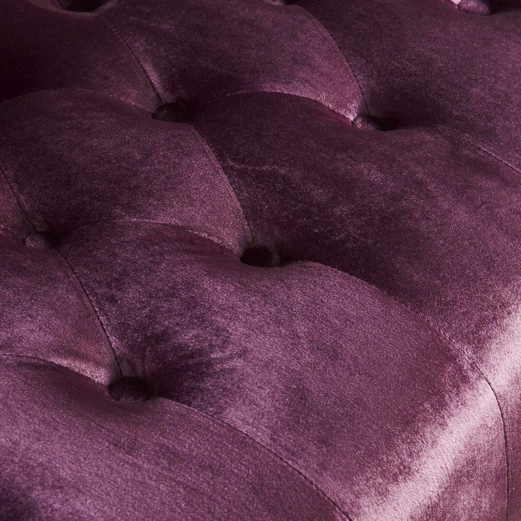 Modern Glam Loveseat Sofa with Velvet Upholstery, Wingback Design, Button-Tufted Diamond Stitch, 50.50" W x 34.00" D x 38.50" H, Raisin