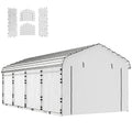 Carport Replacement Sidewall Panel for 10' x 15' Carports, UPF50+ Waterproof Replacement Side Wall Cover, White
