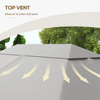10' x 13' Gazebo Canopy Replacement Roof for 84C-116, Light Gray