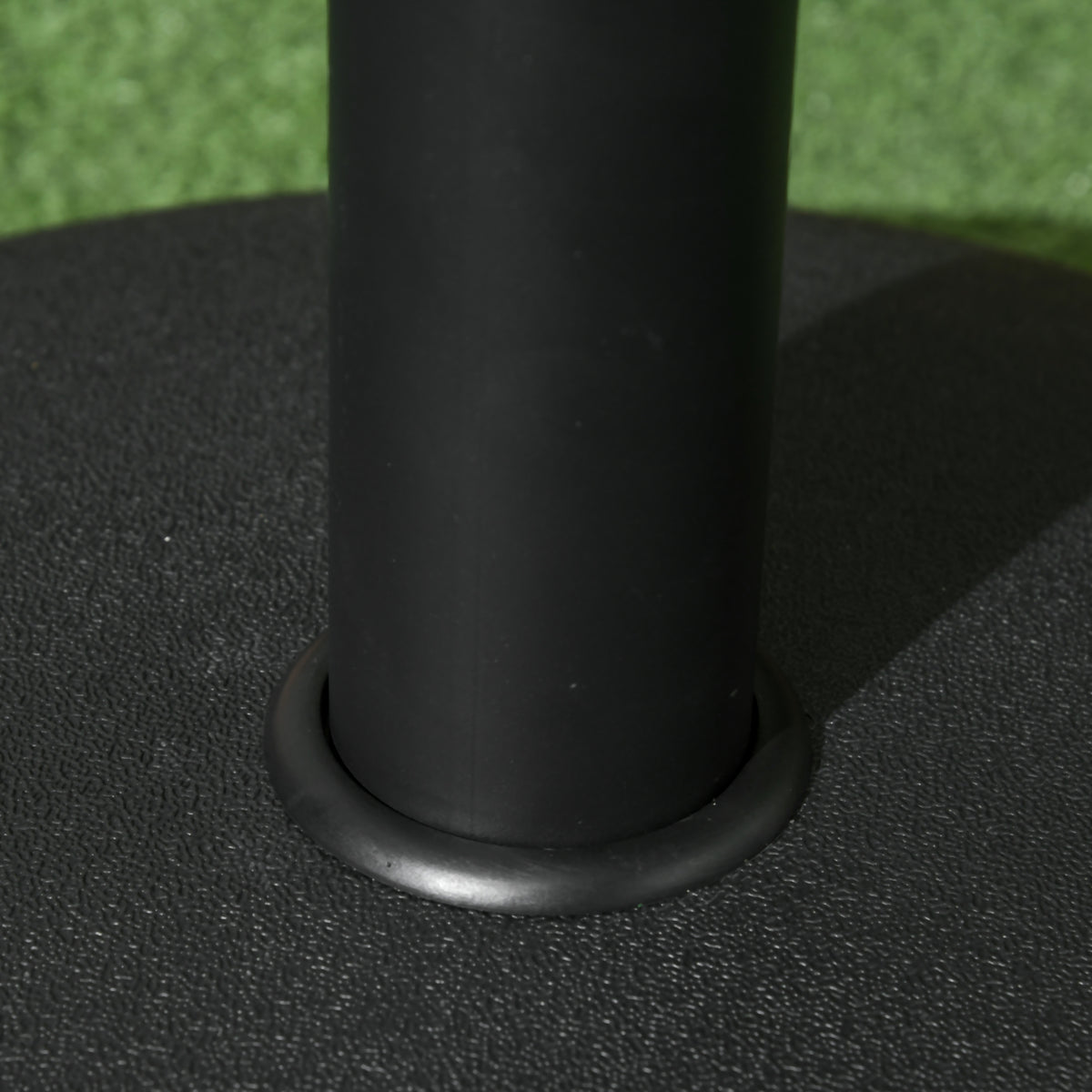 20" 55 lbs Round Cement Umbrella Base Stand Market Parasol Holder with Tightening Knob & Easy Setup, for Φ1.3", Φ1.5", Φ1.9" Pole, for Lawn, Deck, Backyard, Garden, Black