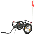 2-In-1 Bike Cargo Trailer & Wagon Cart, Multi-Use Bicycle Trailer with Quick Release 16" Pneumatic Wheels, Kickstand