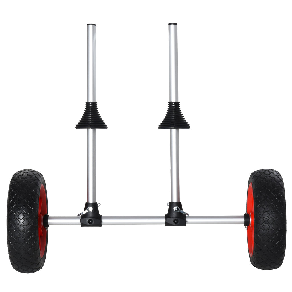 Kayak Cart, Trolley Trailer Kayak Wheels with Strong Aluminum Frame, Adjustable Width Crossbar, & Large Tires