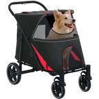 One-Click Foldable Dog Stroller for M, L Dogs, Pet Stroller, Black