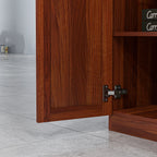 63" Kitchen Pantry Storage Cabinet with Doors and Shelves, Tall Kitchen Cabinet with 2 Doors and 5-tier Shelving