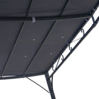 Durable 10x10 Steel Pergola, Wall-Mounted with Canopy for Patio Perfect for Homeowners, Gray