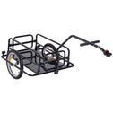 Foldable Bike Cargo Trailer Cart with Hitch, 88 lbs. Capacity, Black