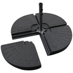 Large 4 Piece Round Fillable Weighted Offset Market Patio Umbrella Base
