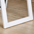 Full Length Glass Mirror, Freestanding or Wall Mounted Dress Mirror for Bedroom, Living Room, Bathroom, White