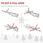 9ft Flocked Christmas Tree, Pencil Artificial Xmas Tree with Faux Snow, Dense Branches, Foldable Metal Base for Indoor Holiday Decor